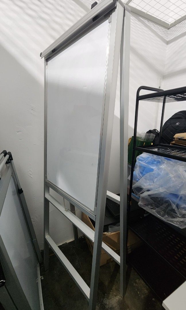 Whiteboard with Flip Chart Paper holder, Furniture & Home Living