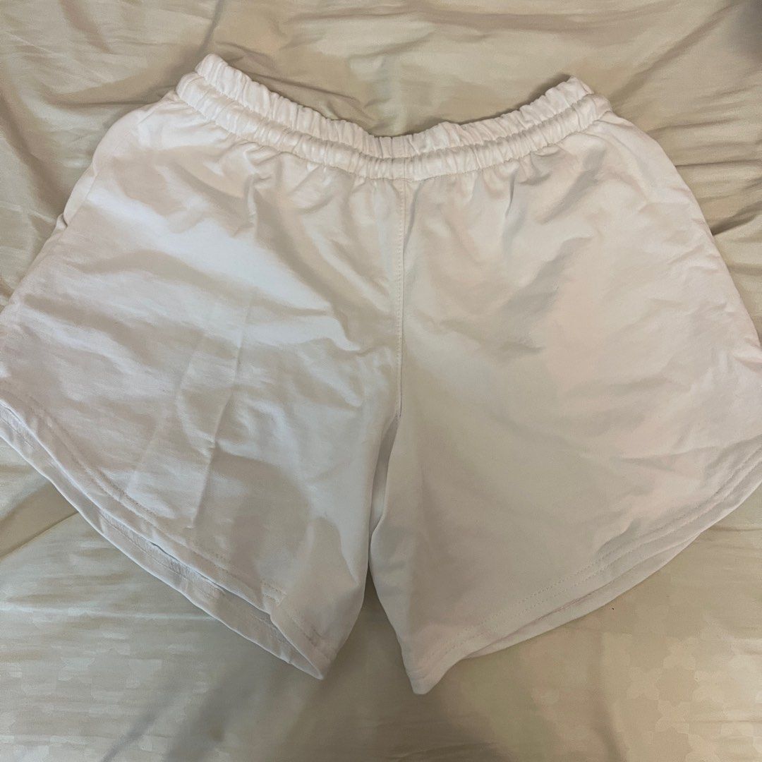 White cotton drawstring best sale shorts