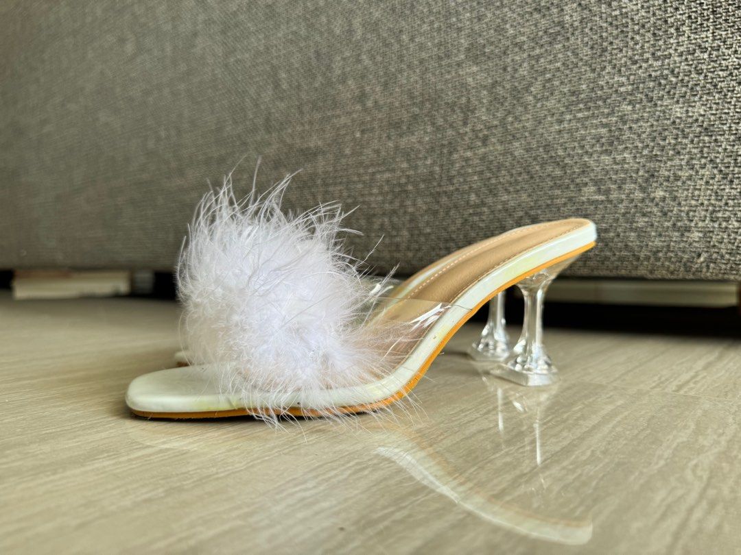 White on sale heeled mules