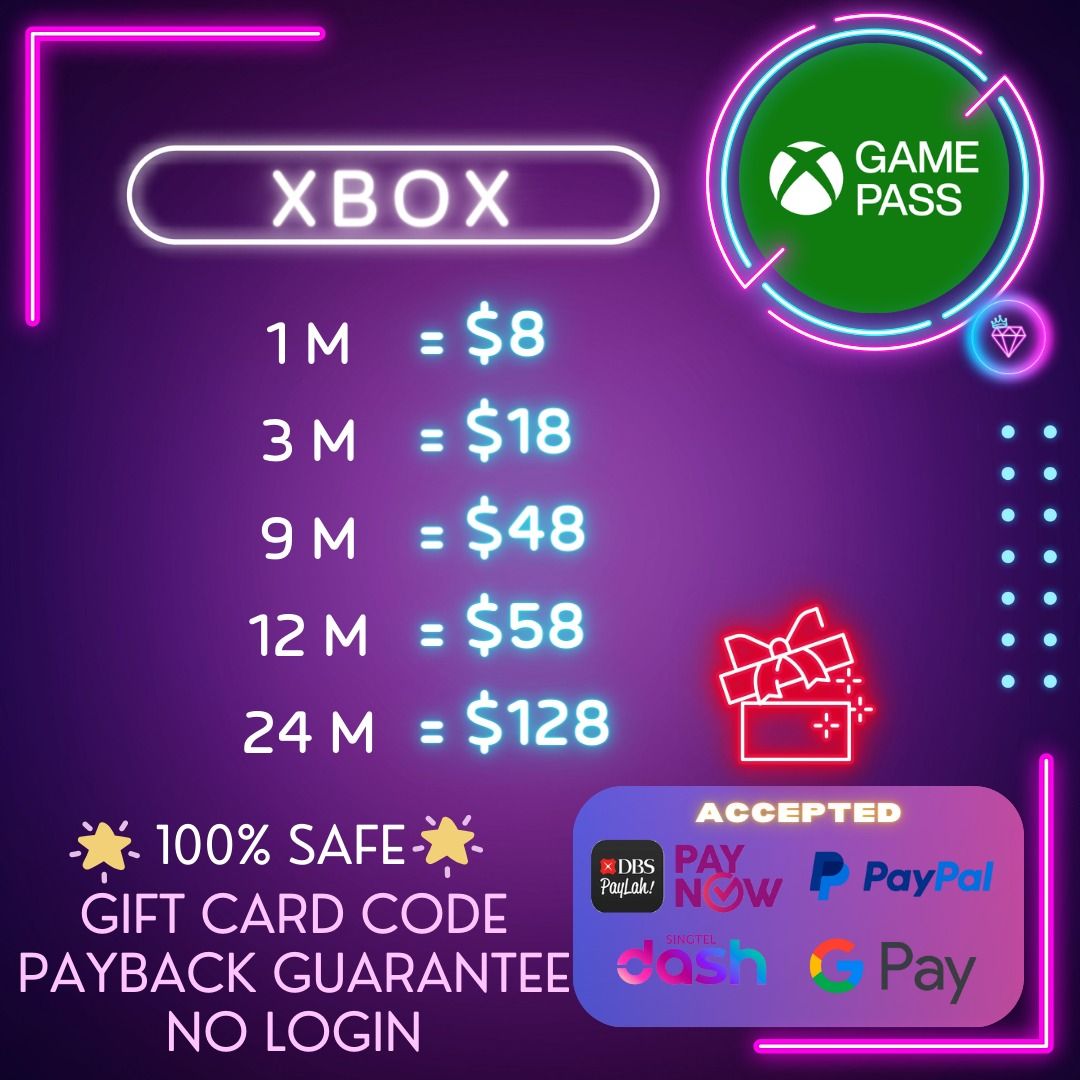 Xbox Game Pass Ultimate Gift Card For XBOX One Series X S Windows 10 CD Key Gift Code Redemption