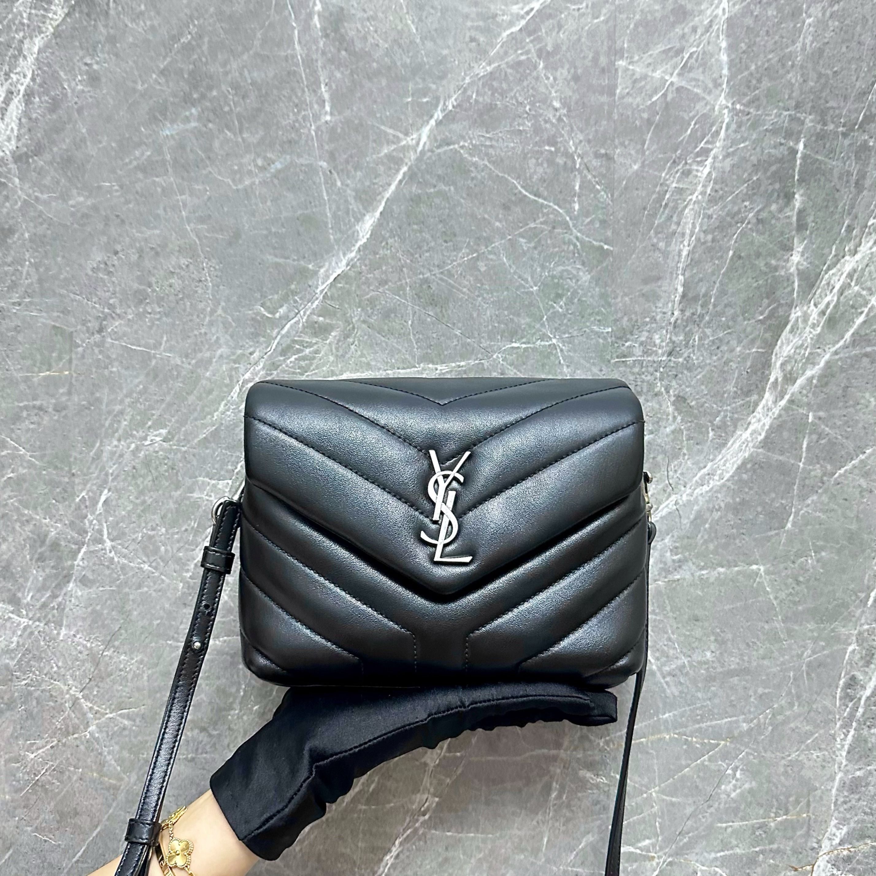 Medium loulou calfskin leather shoulder bag sales