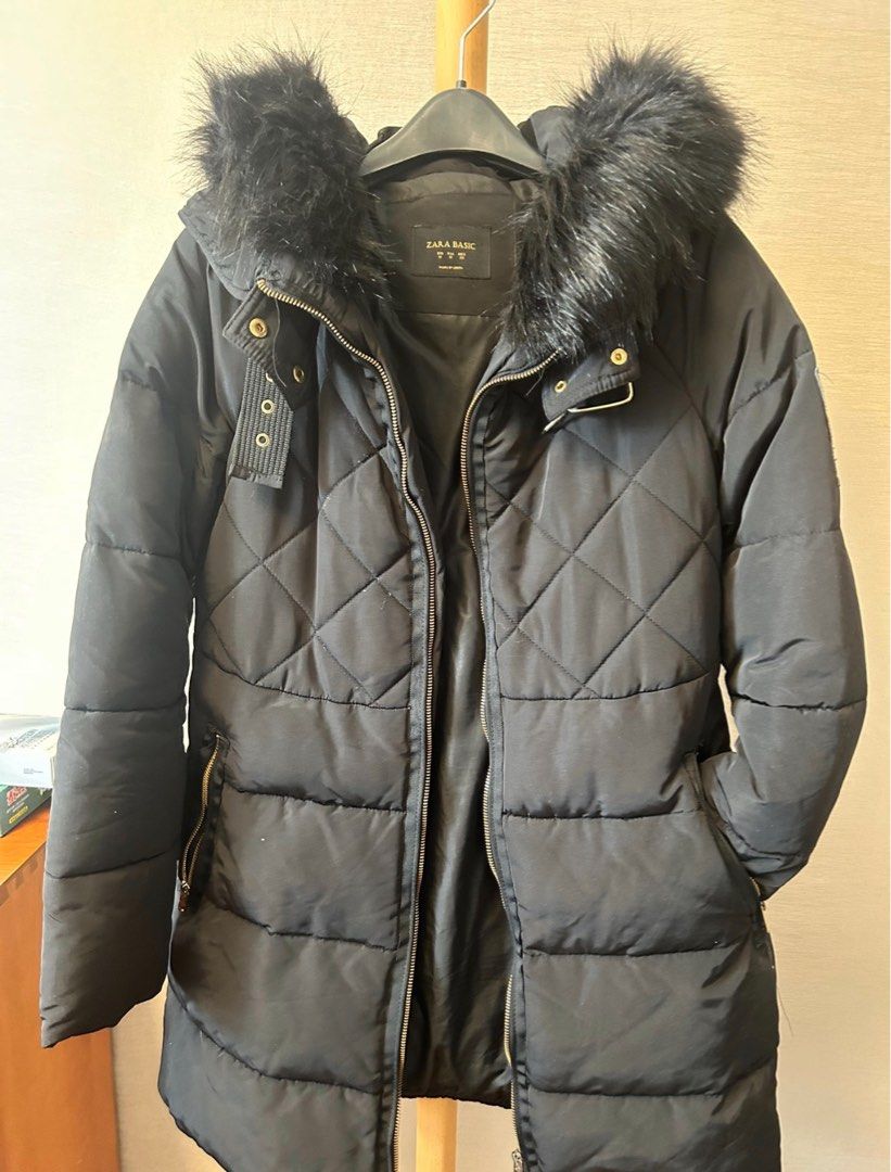Zara water resistant quilted hotsell parka