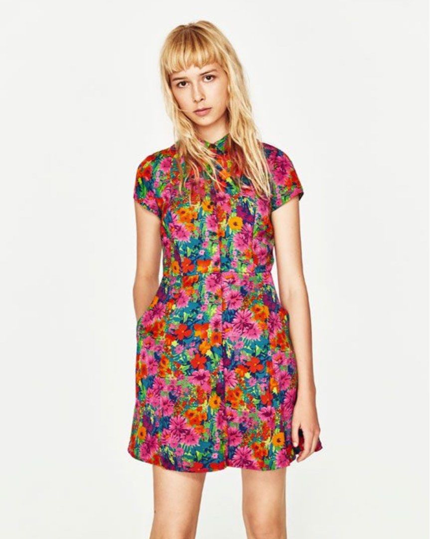 zara flowy short dress