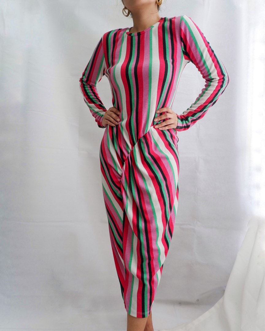Zara striped multicolored dress Women s Fashion Dresses Sets