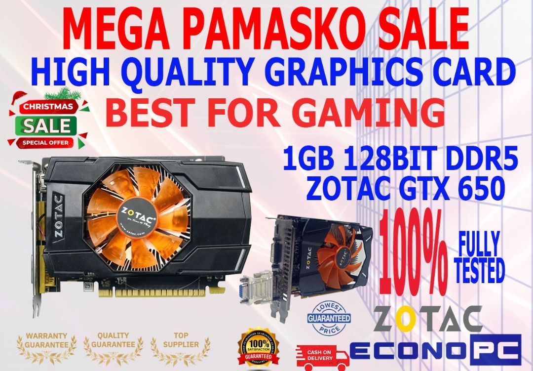 Zotac gtx 650 on sale 1gb 128bit ddr5