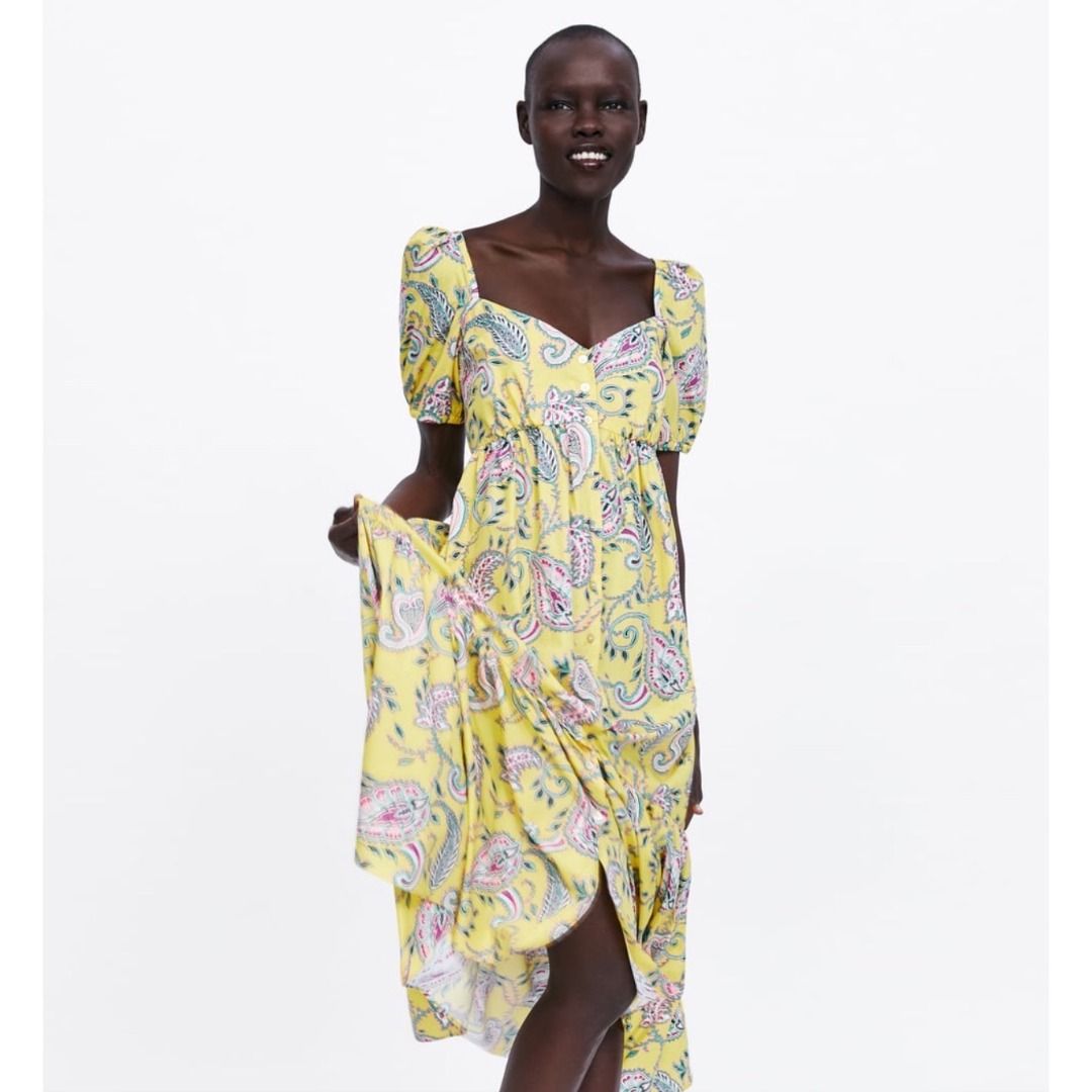 Zara paisley maxi dress sales