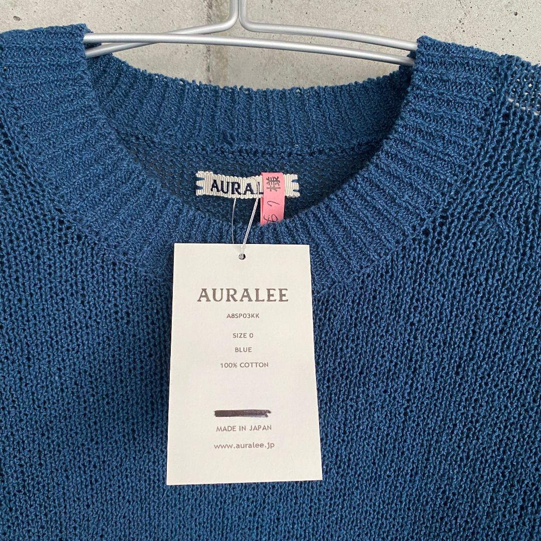 平常小姐┋2手┋AURALEE CORKSCREW YARN KNIT 0 藍原1萬1 A8SP03KK, 她