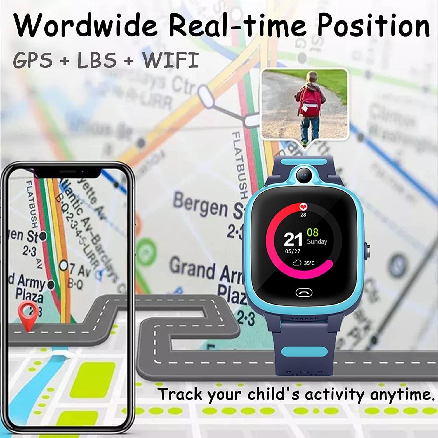 4G GPS Smart Watch for Kids Boys Girls Watches Global Version