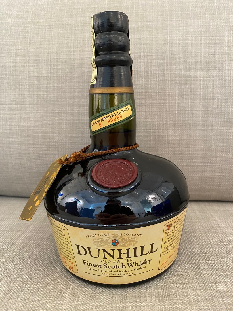 80年代Dunhill Old Master 威士忌whisky 🥃 高水, 嘢食& 嘢飲, 酒精