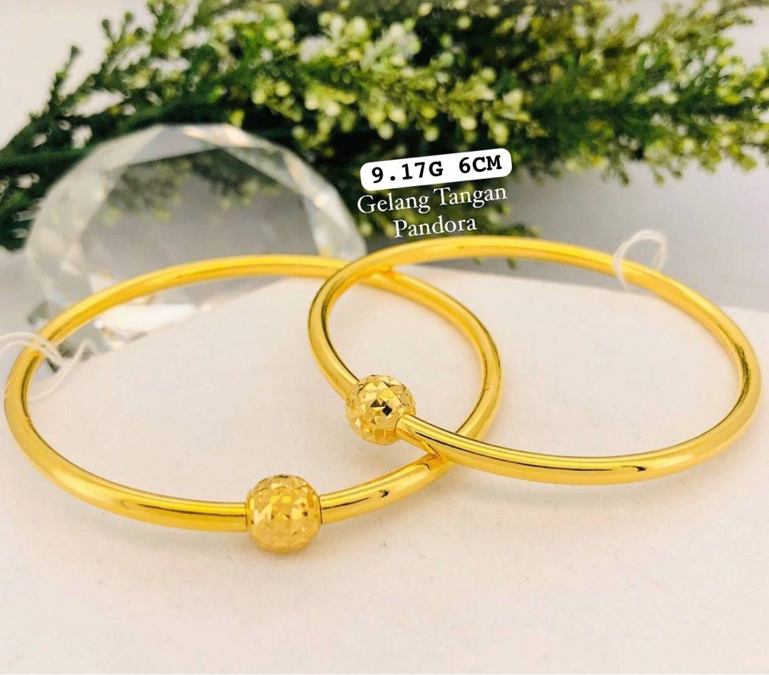 916 Gold PANDORA Bangle Women s Fashion Jewelry Organisers