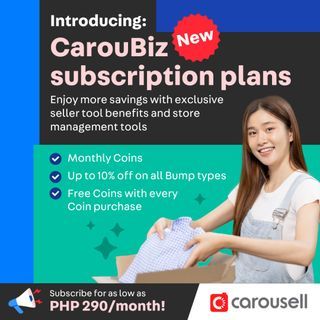 ✨ Introducing NEW CarouBiz subscription plans - monthly Coins, extra Bump discounts & more
