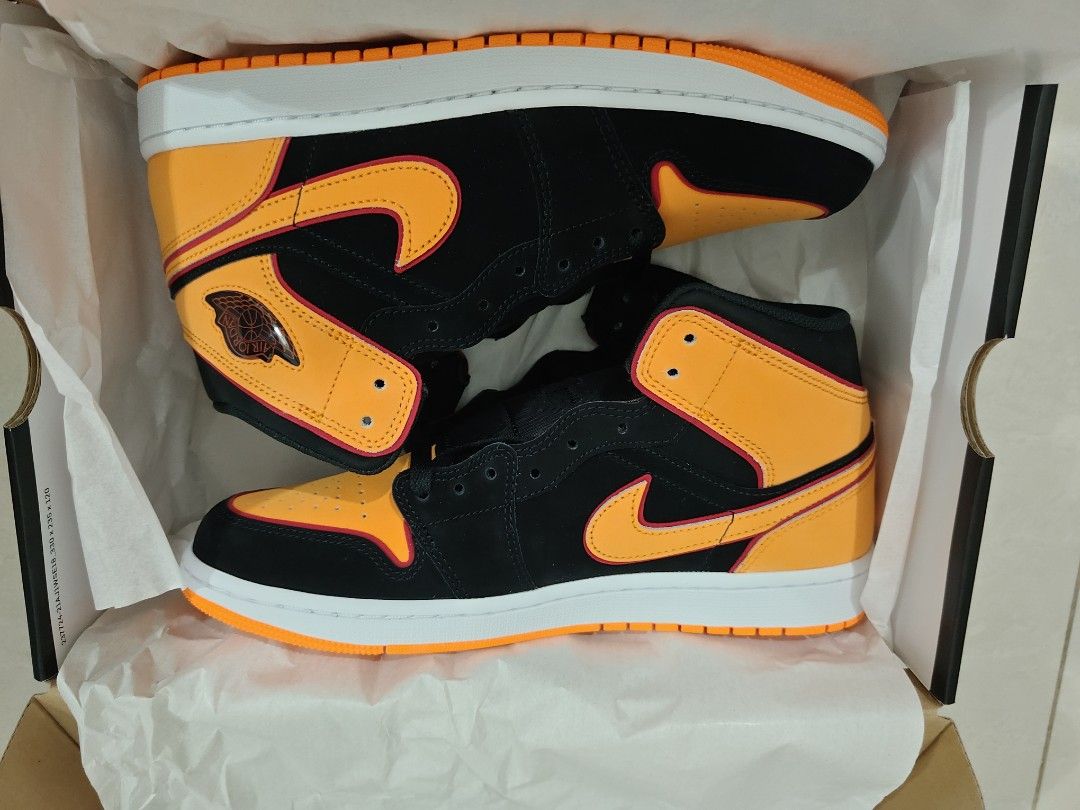 Air jordan 1 mid black and orange outlet