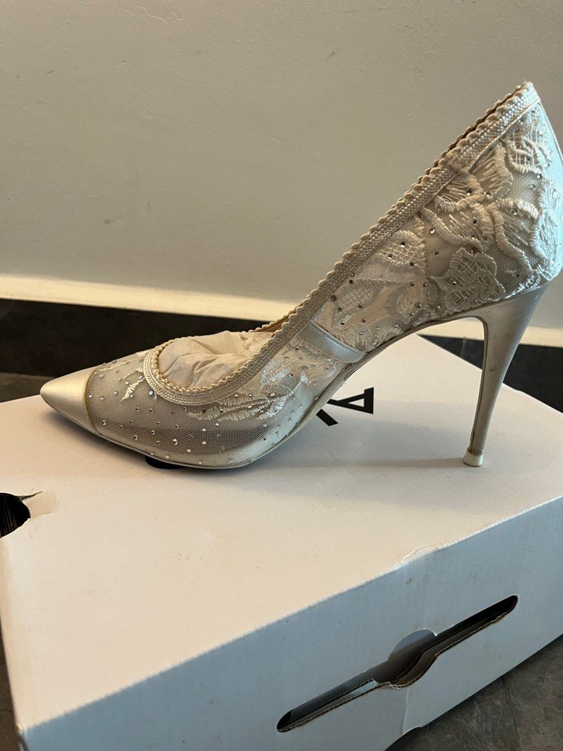 Aldo Lace Heels Wedding Women s Fashion Footwear Heels on Carousell