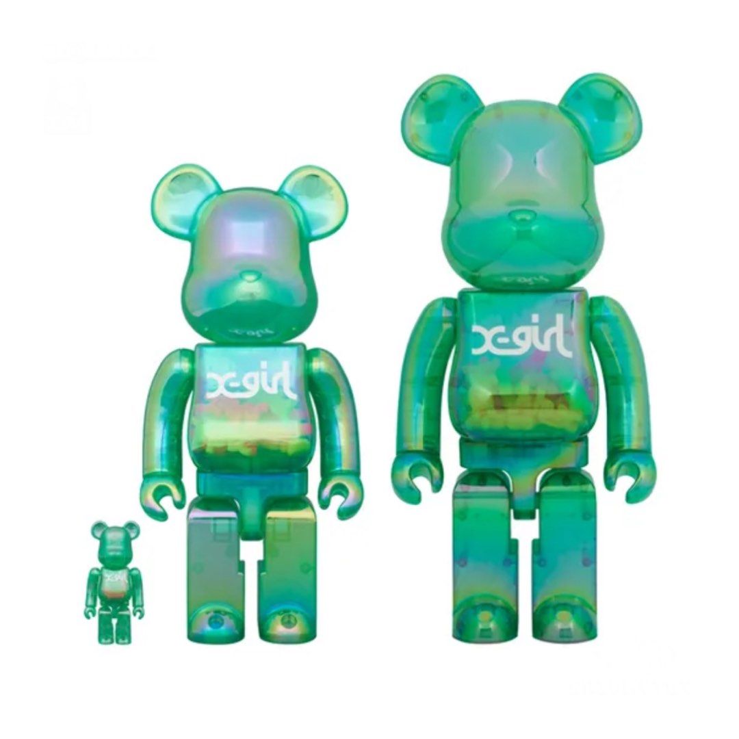 HWGRホビー【人気】BE@RBRICK X-girl CLEAR GREEN Ver