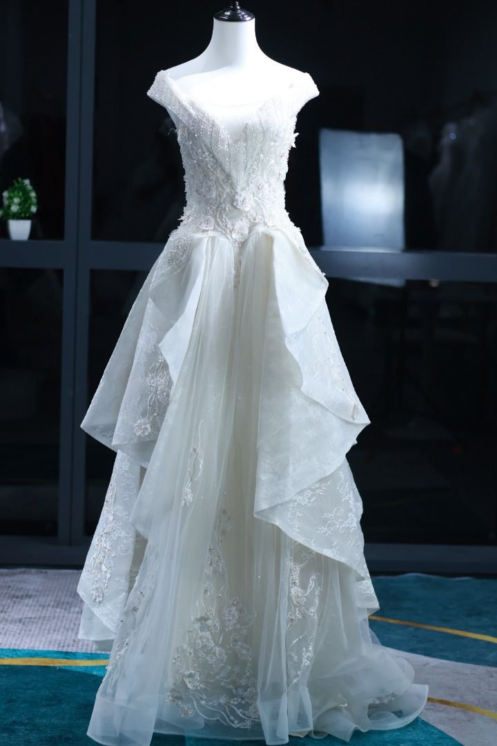 Chiffon ball hotsell gown wedding dress