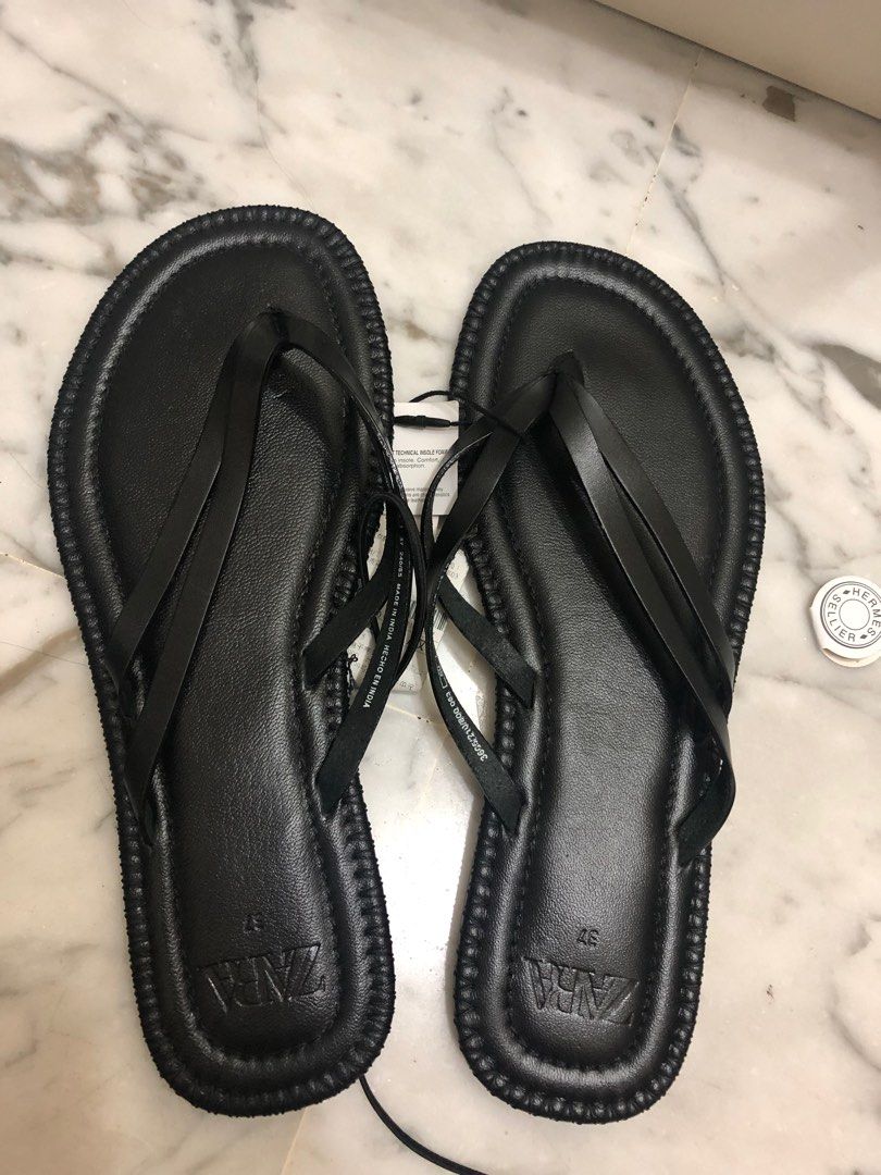 Black Sandals zara sandals zara full leather sandals Women s