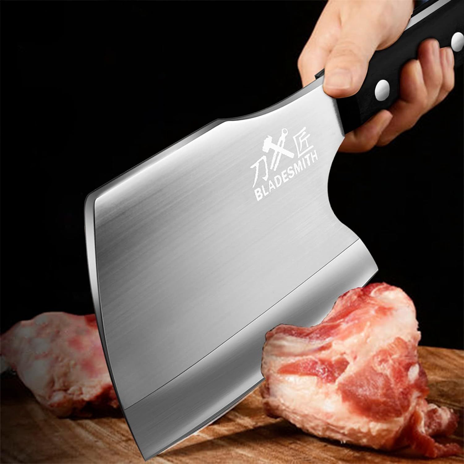 Cleaver Knife - 7 Inch Meat Cleaver - 7CR17MOV German High Carbon Stainless  Steel Butcher Knife with Ergonomic Handle for Home Kitchen and Restaurant,  Ultra Sharp 