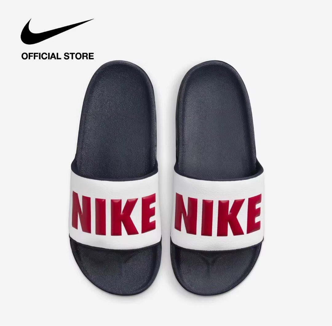 red nike slides men's