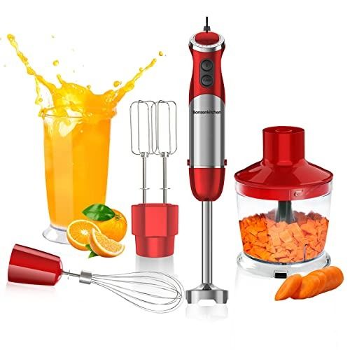 Bonsenkitchen Immersion Blender Handheld, Stainless Steel Hand