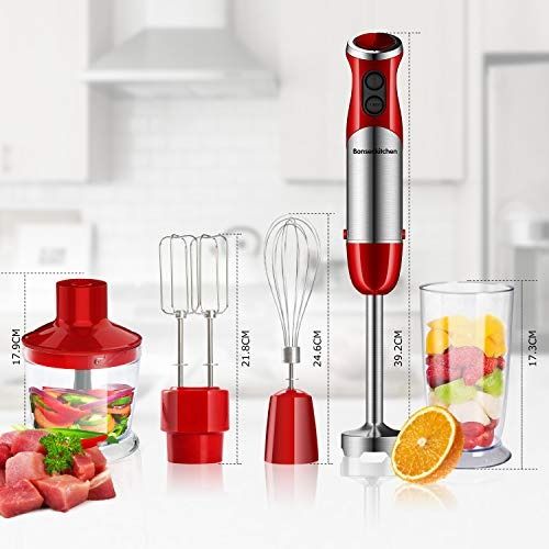 Bonsenkitchen Stainless Steel Immersion Hand Blender