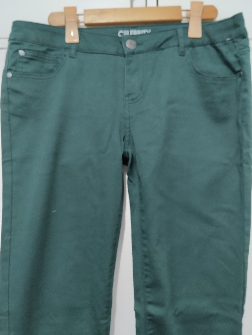 Brand New CELEBRITY PINK Dark Green Low Rise Skinny Jeans Plus