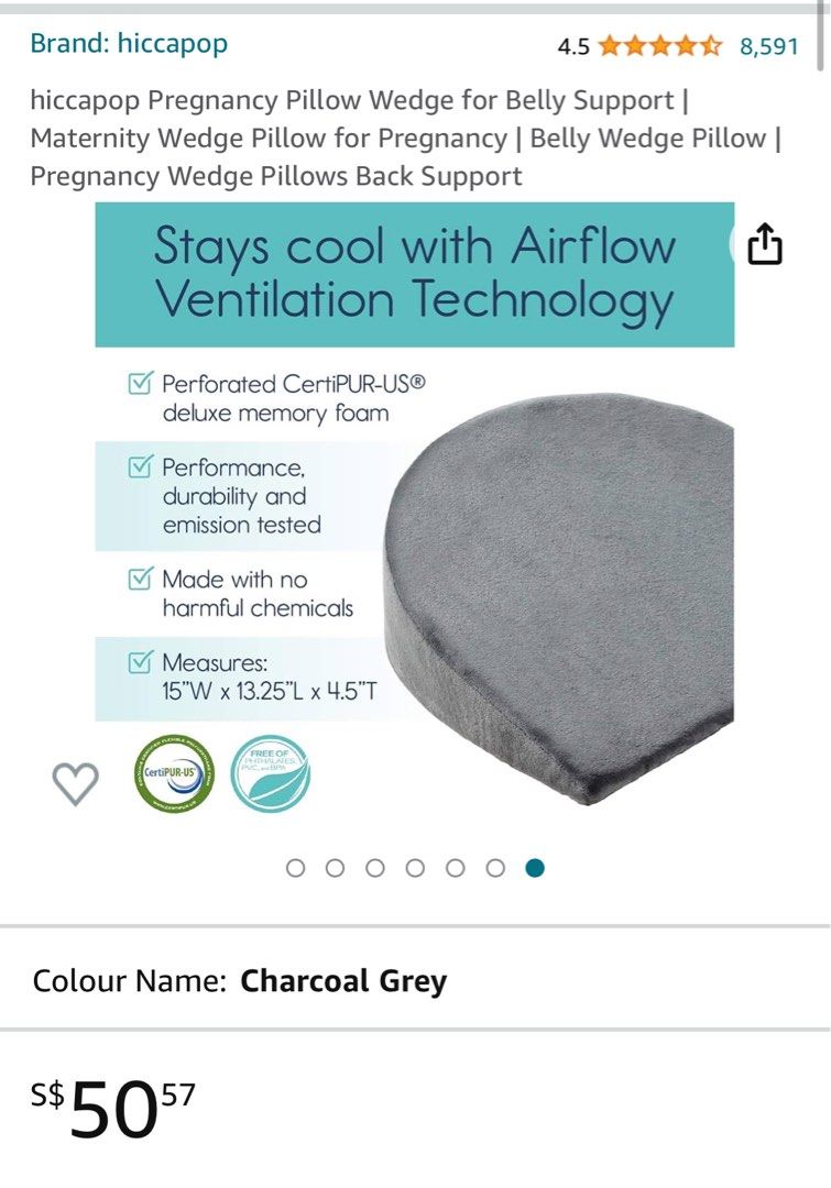 Hiccapop pregnancy pillow wedge for outlet maternity