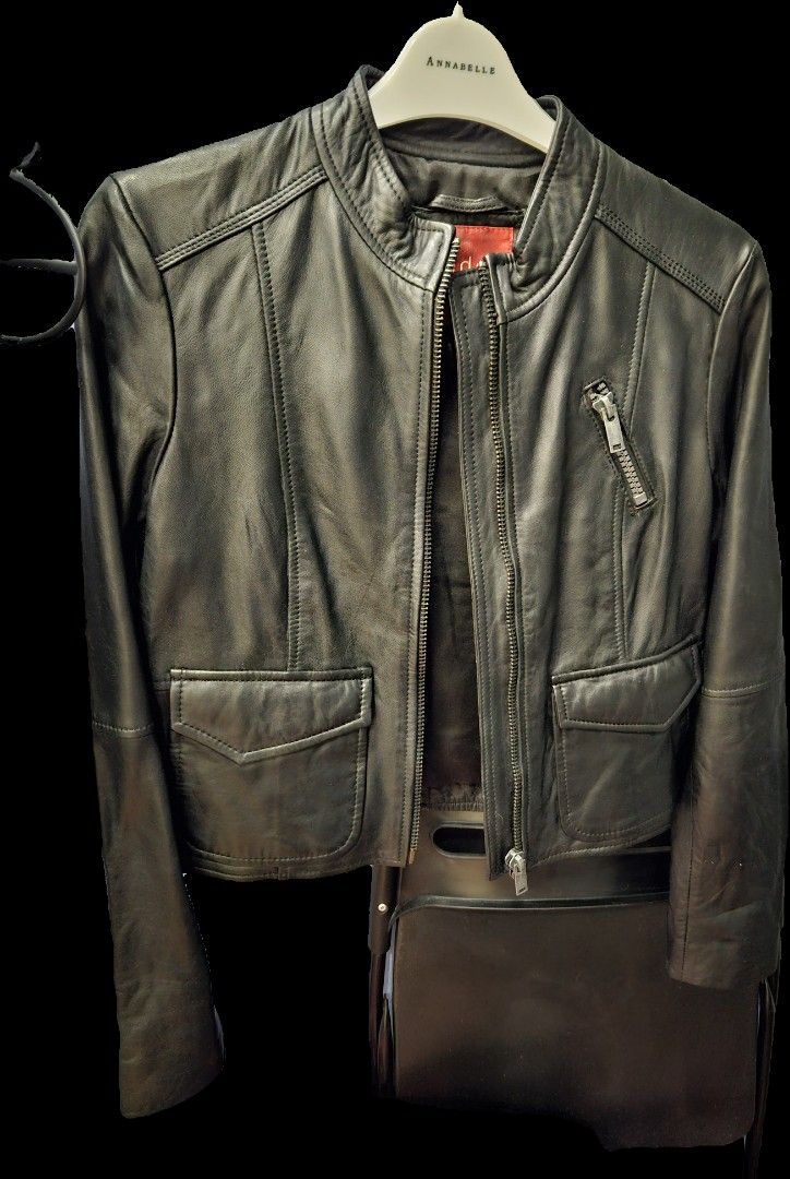 Esprit leather jacket womens hotsell