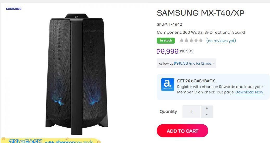 Brandnew samsung mxt40 soundtower, Audio, Soundbars, Speakers