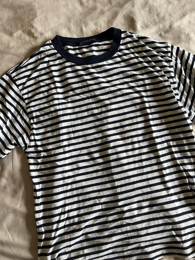 Brandy melville black and white striped shirt top