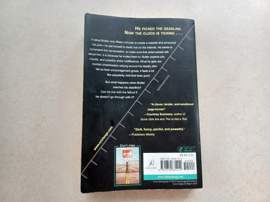 Butter by Erin Jade Lange, Hobbies & Toys, Books & Magazines, Fiction