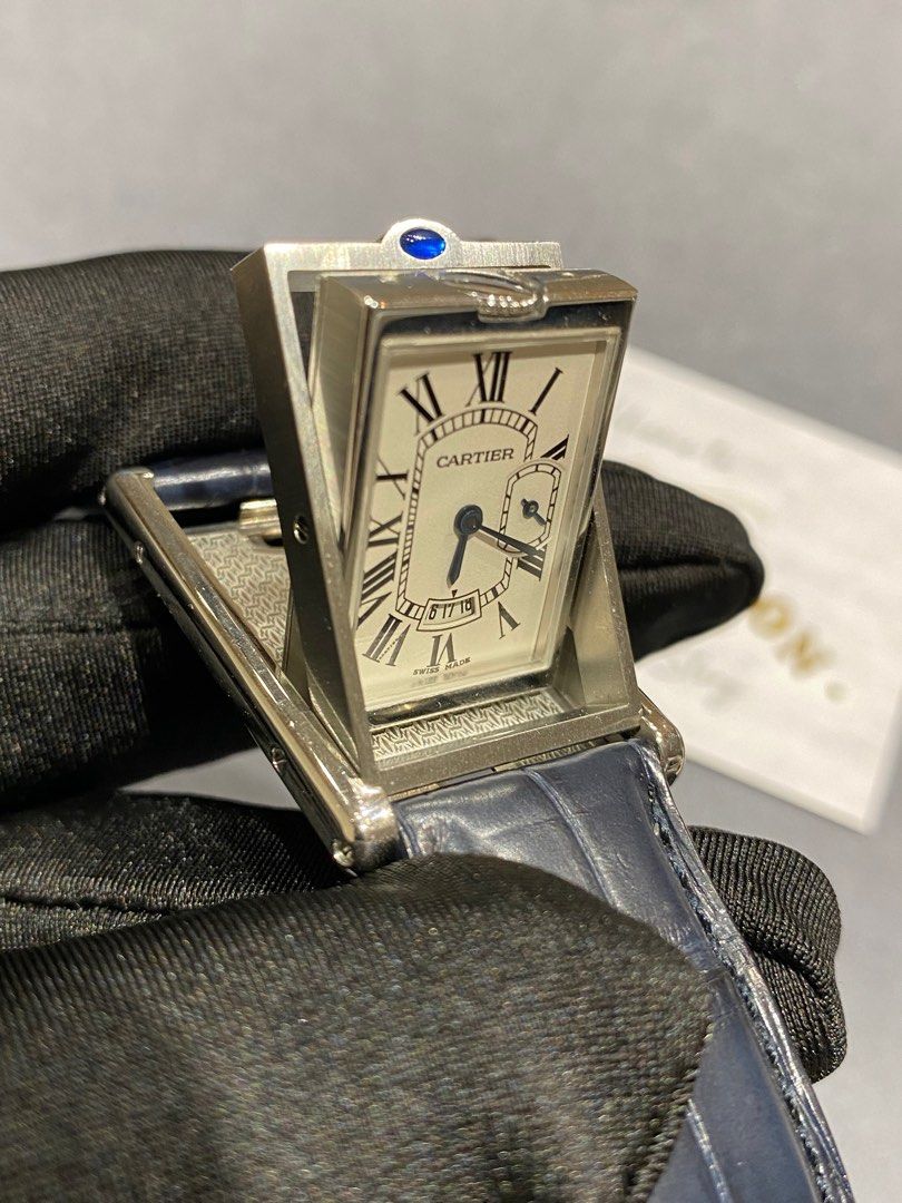Cartier tank basculante jumbo XL 2522, 名牌, 手錶- Carousell