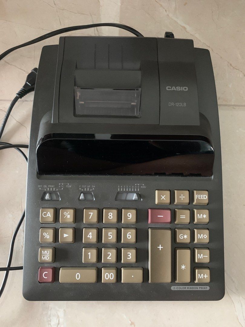 Casio DR120LB printing calculator, Computers & Tech, Office & Business