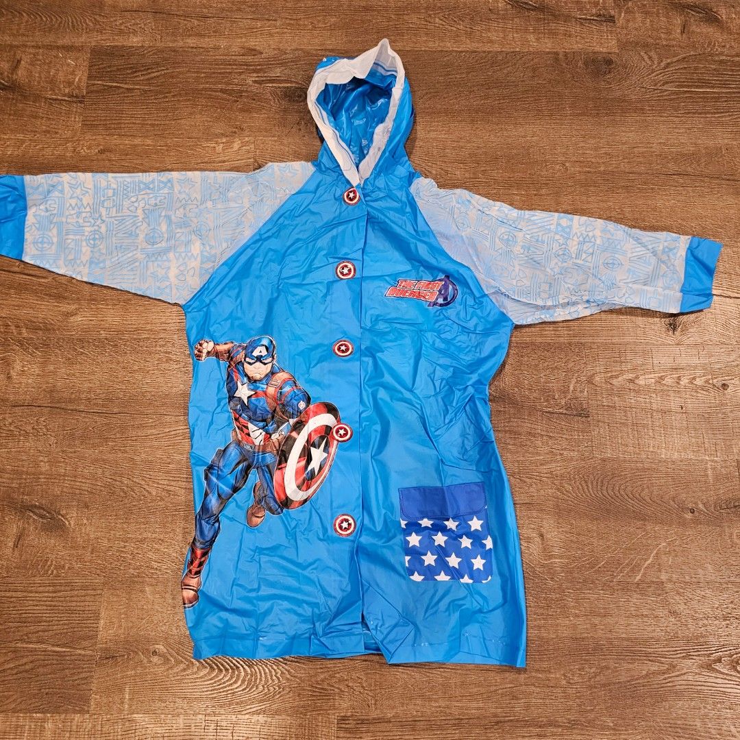 Children Raincoats Avgener Captain America Marine Anchor