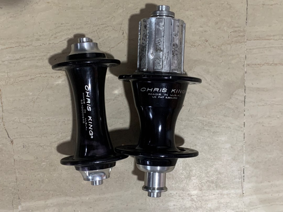 ChrisKing r45 road bike hubset black chris king 20/24h ck rim brake hub