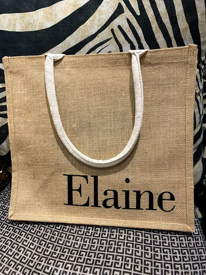 Christmas gifts Personalised Burlap bag Jute bag Tote bag