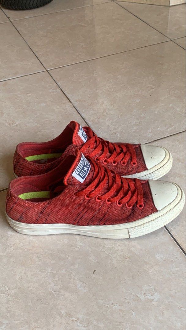 Converse with lunarlon red deals