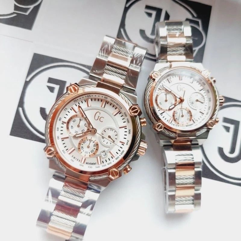 Couple Watch Guess Collection Cable Force Dual Tone ORIGINAL