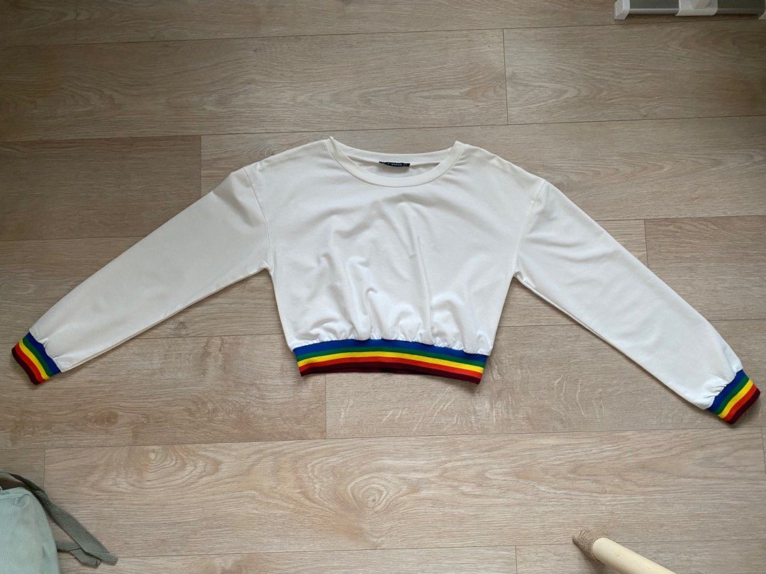 Rainbow discount sleeve sweater