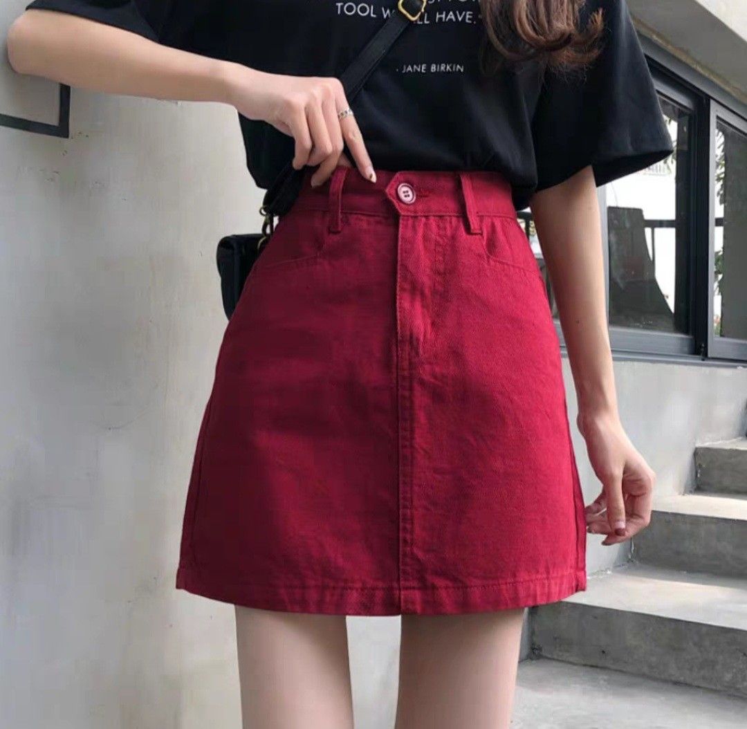 Cute Red Skirt Women s Fashion Bottoms Skirts on Carousell
