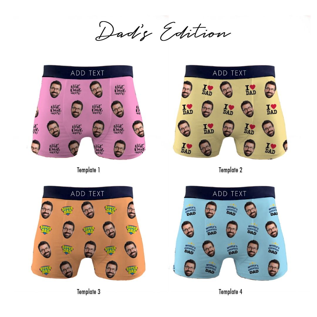 Dad s Edition Boxer Shorts Customised Personalised