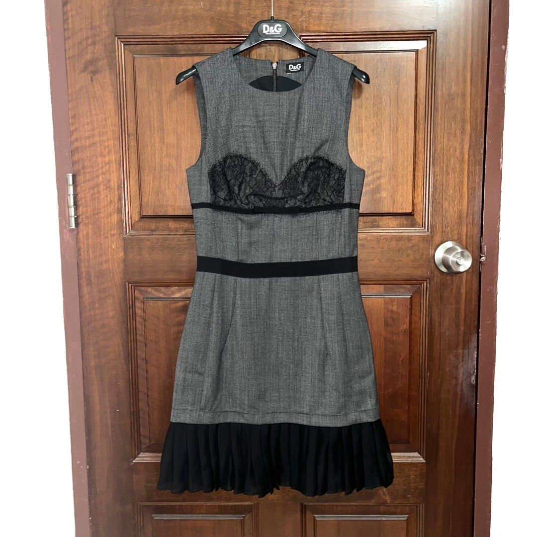 D&G Dolce & Gabbana Dark Grey Black Dress Sz 40, Women's Fashion, Dresses &  Sets, Dresses on Carousell