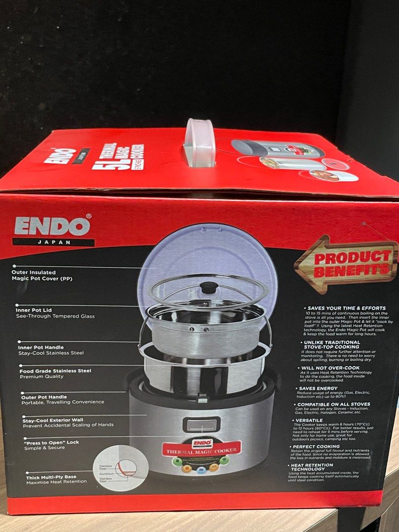 Endo Thermal Magic Cooker 5L, TV & Home Appliances, Kitchen Appliances ...