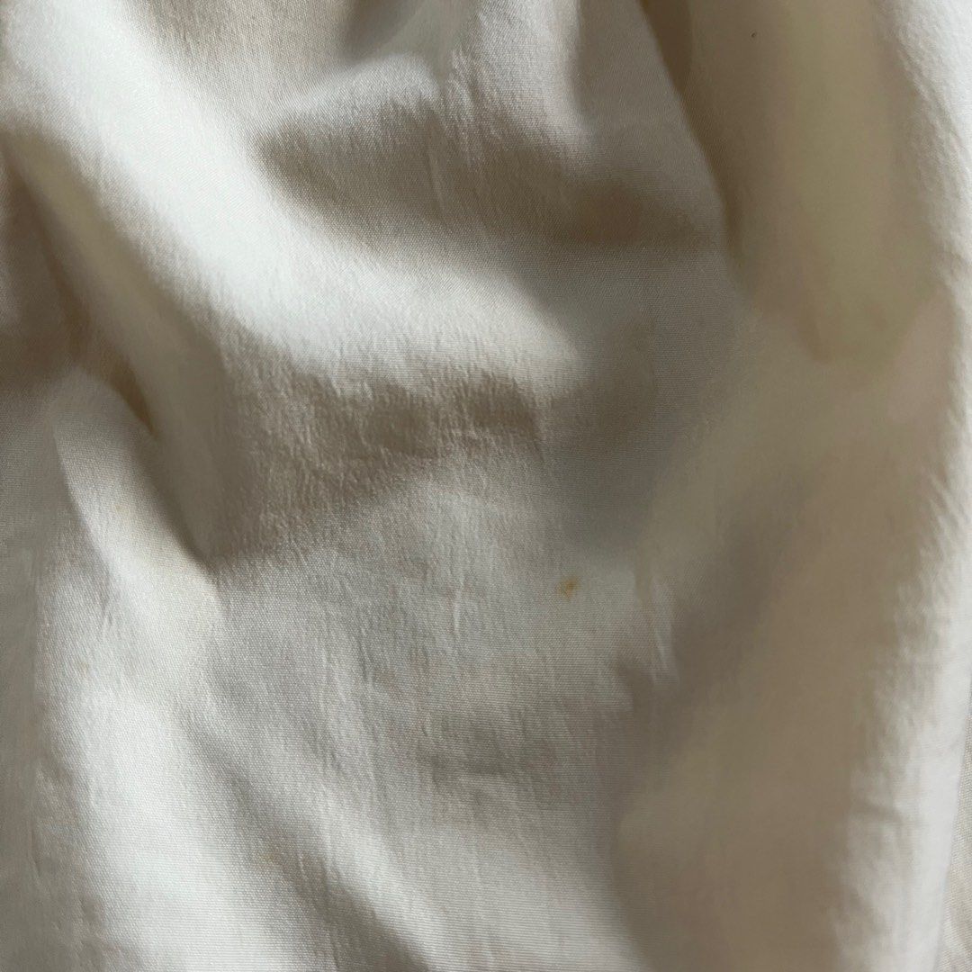 Fairycore Dainty Cream Ruffles Off Shoulder Top (Category: Blouses) located in San Juan City. Submitted by usuikawa (Listing ID 1271275914, Image 2). Description: - Fits Medium - has a small stain (2nd pic) .