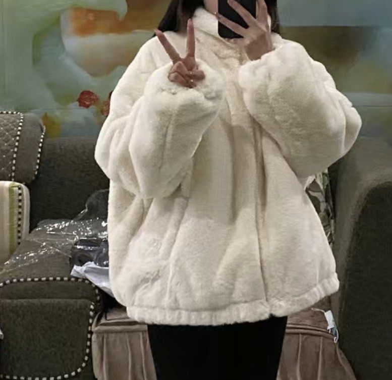 Furry wool clearance jacket