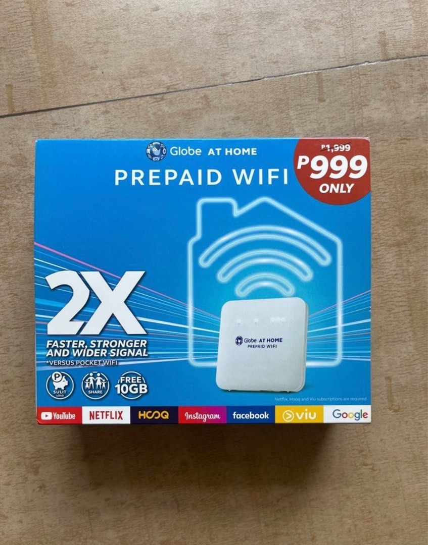 Globe At Home Prepaid (Category: Networking) located in Taguig. Submitted by ellejay8 (Listing ID 1271247835, Image 2). Description: Sim not included Visit nearest globe store to get a sim. bring the modem with you so they can help restart, reboot and install new sim😀.