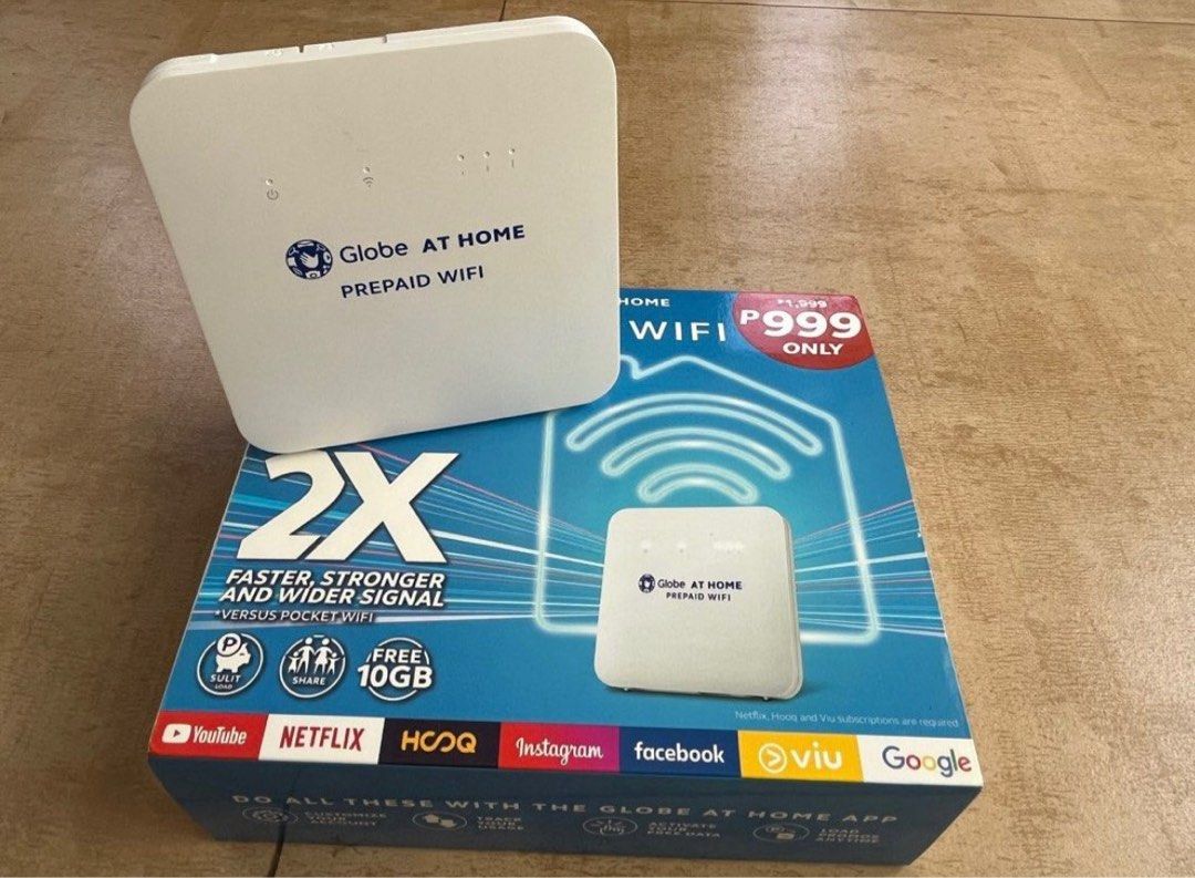 Globe At Home Prepaid (Category: Networking) located in Taguig. Submitted by ellejay8 (Listing ID 1271247835, Image 1). Description: Sim not included Visit nearest globe store to get a sim. bring the modem with you so they can help restart, reboot and install new sim😀.