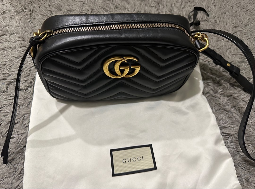 Gucci Gg Marmont Camera Small Quilted Leather Shoulder Bag