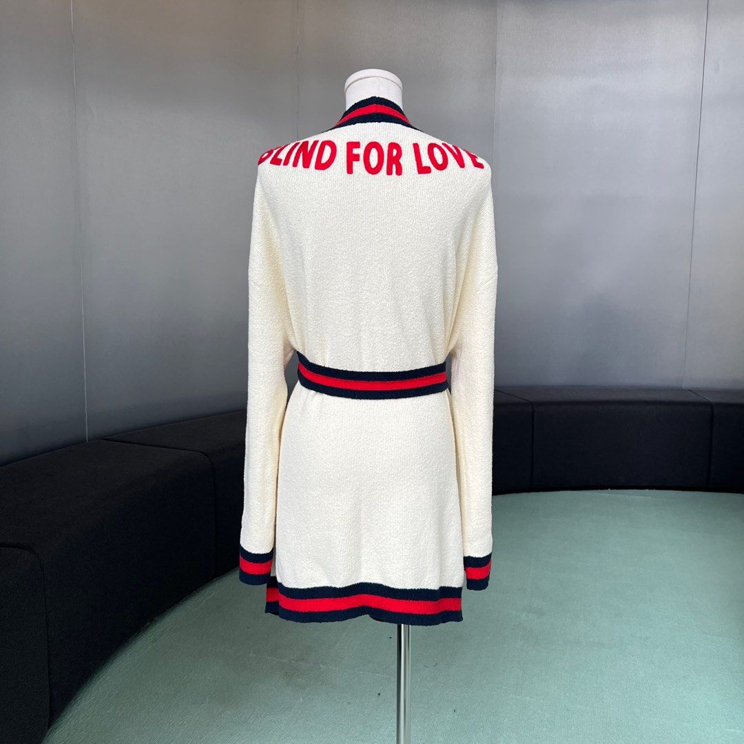 Gucci Pearl Button Long Cardigan Offwhite Women s Fashion Coats