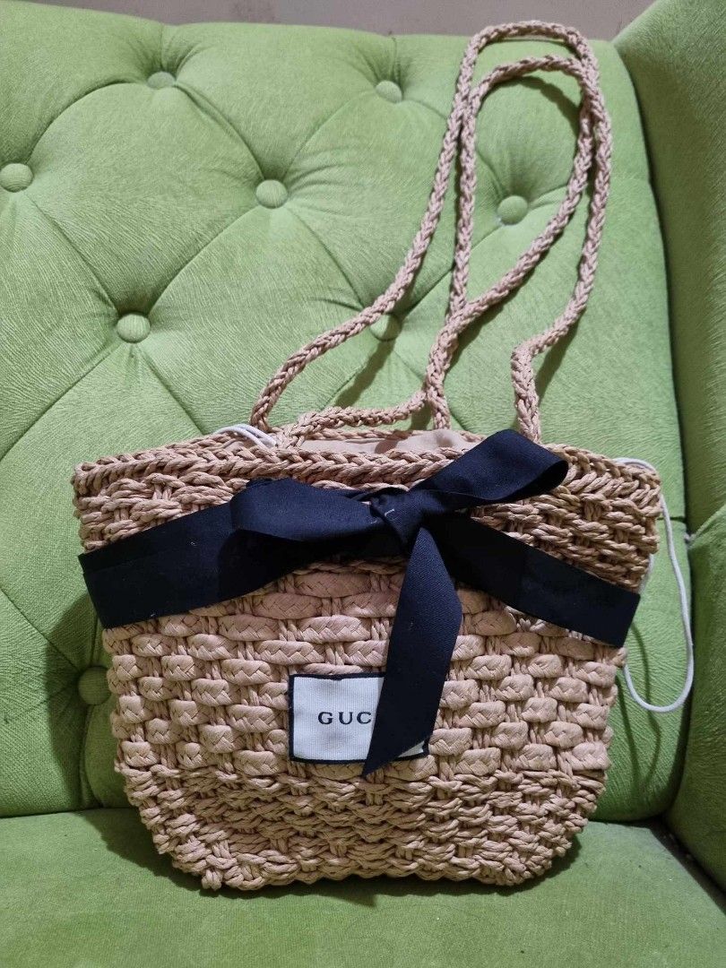 Gucci clearance straw purse
