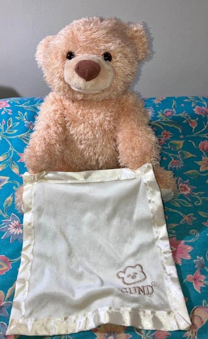 Gund Peek a Boo Teddy Bear Battery operated, Babies & Kids, Infant Playtime  on Carousell